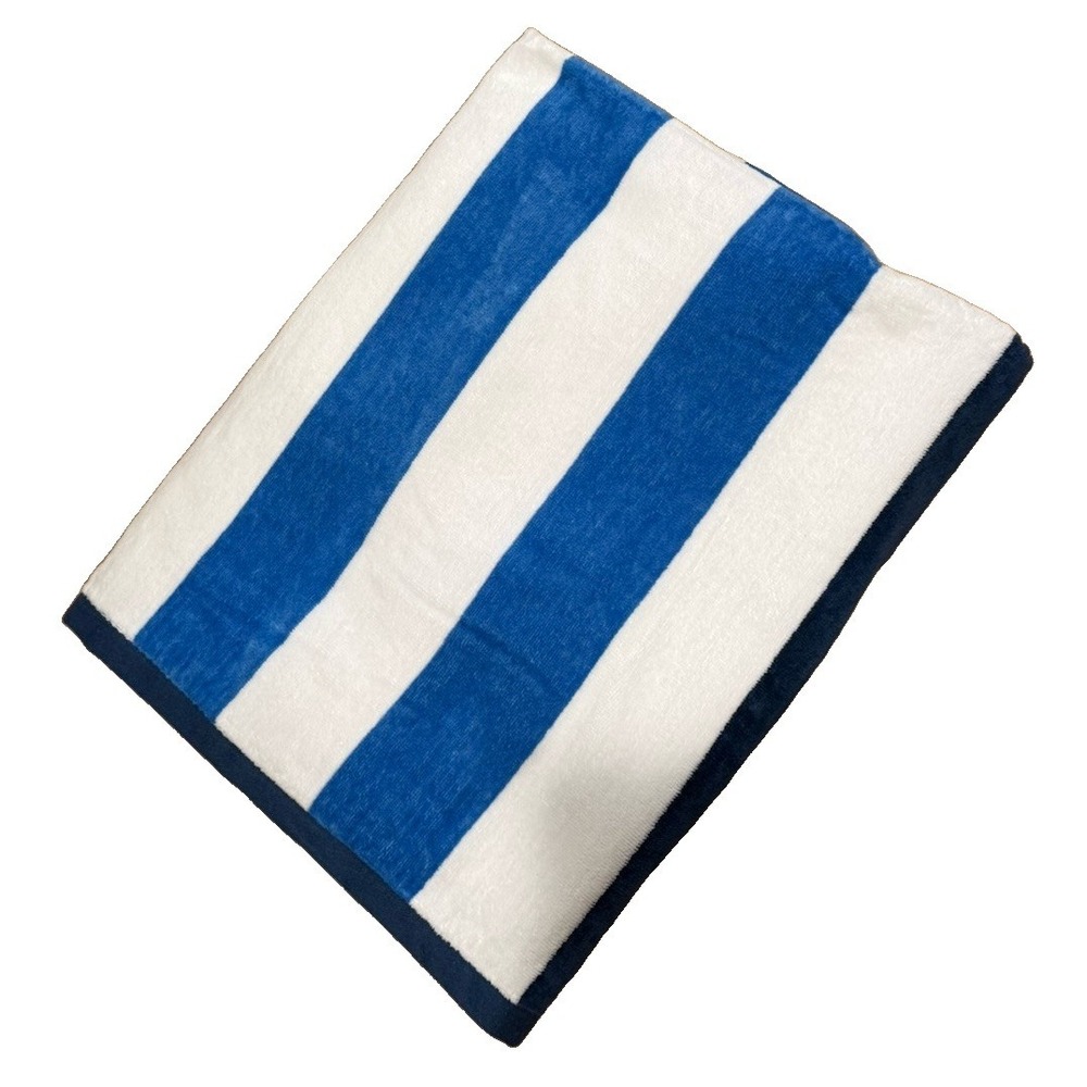 Tommy Bahama Home Beach Towel Quick Dry Absorbent 36" x 72" Navy, Blue & White